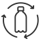 Plastic recycling icon