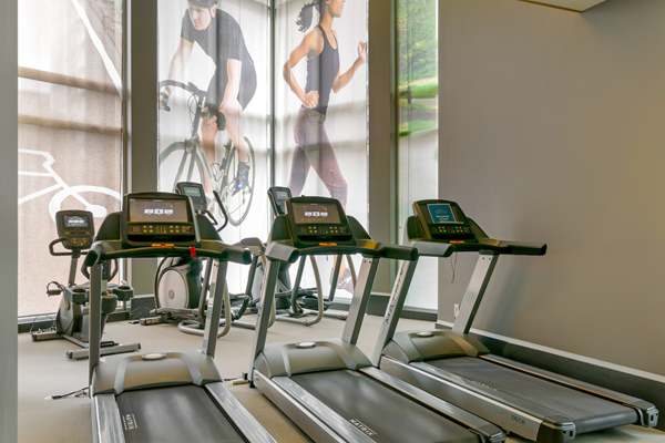 Community Gym with Treadmills.