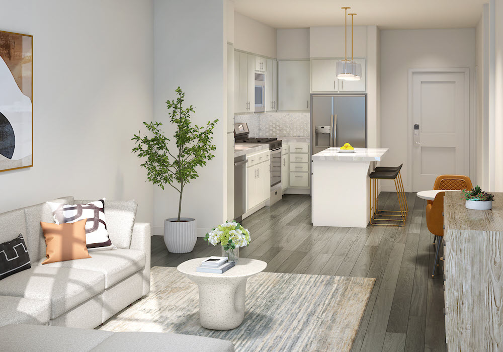 Resort-Style Living at LIVIA at Scripps Ranch - Living Room and Kitchen