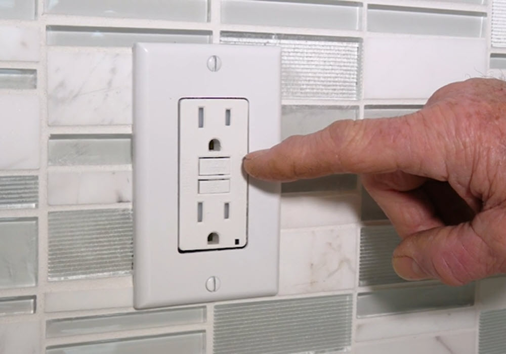 The location of the reset for GFCI outlets